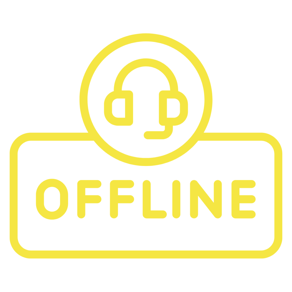 Offline with headphones