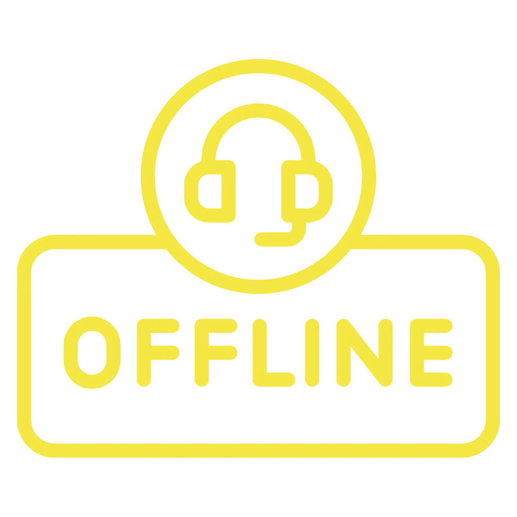 Offline with headphones