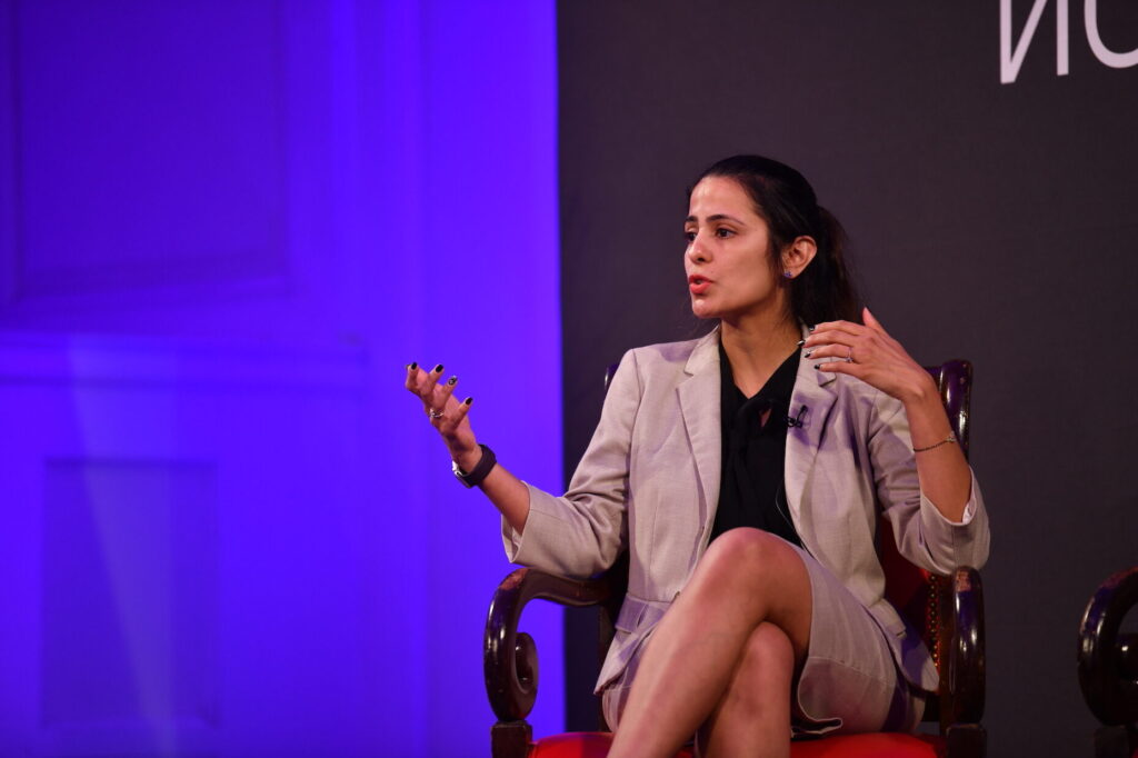 Priya Serai speaking at panel